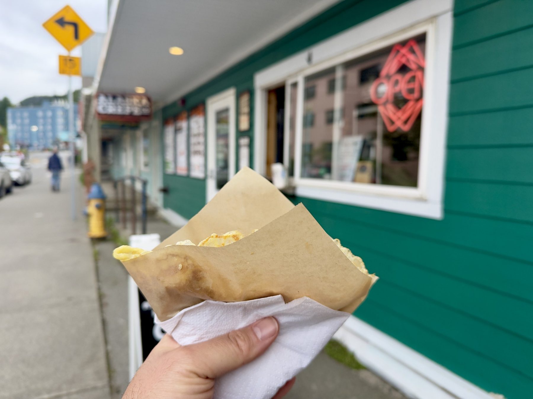 A gluten-free crêpe from Alaska Crêpe Co in Ketchikan