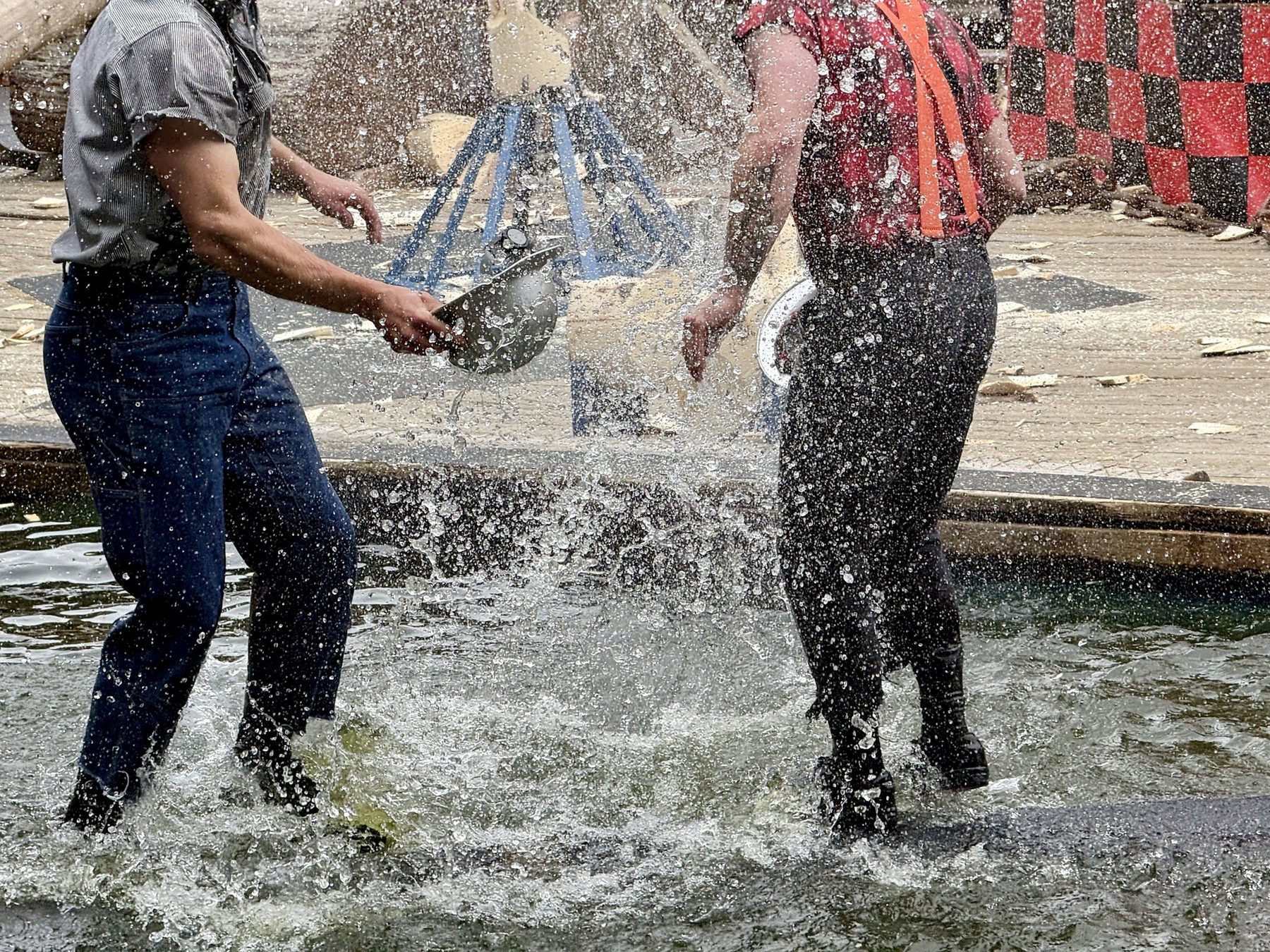 Log rolling at the Great Alaskan Lumberjack Show in Ketchikan