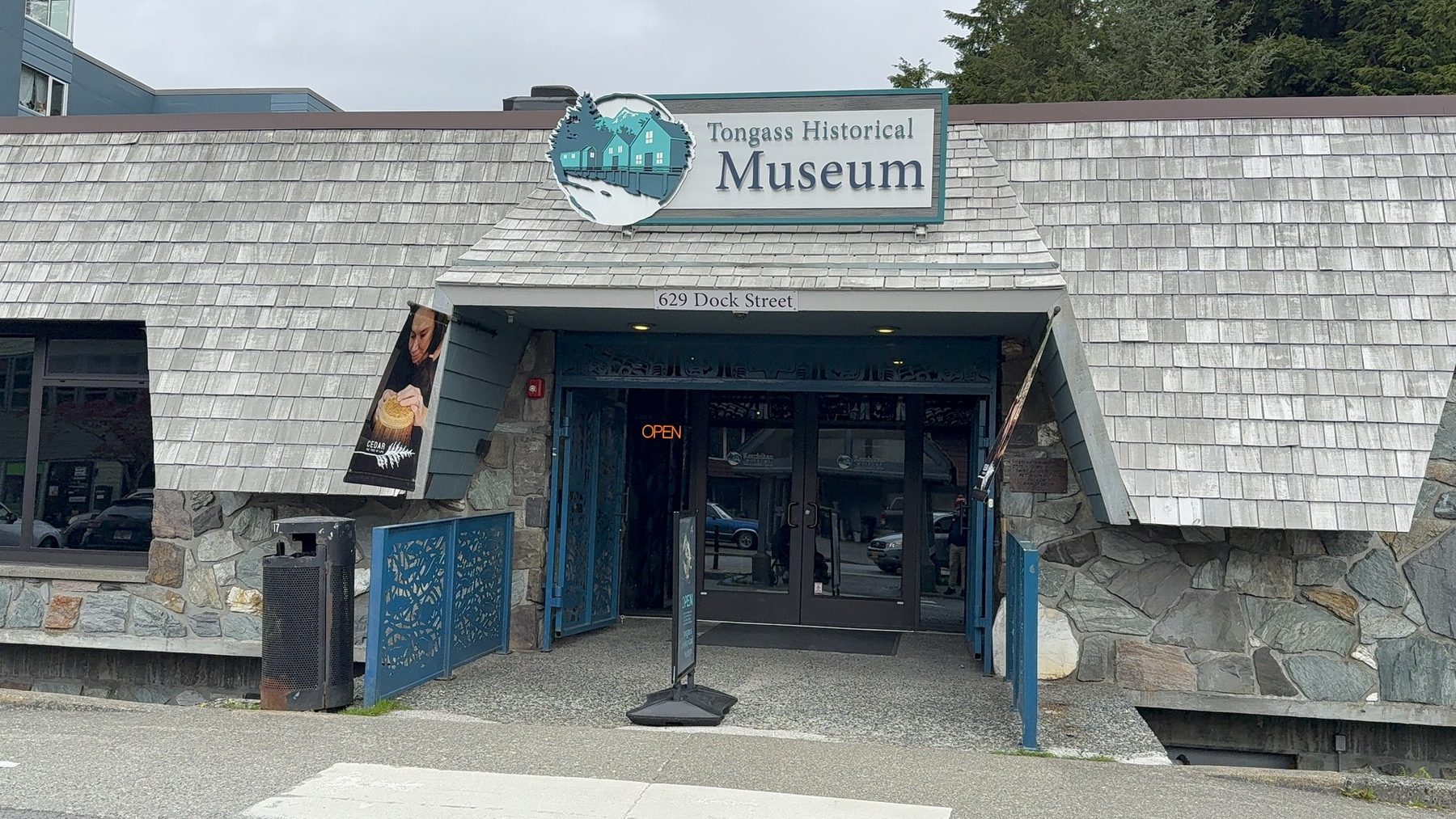 The entrance to the Tongass Historical Museum in Ketchikan