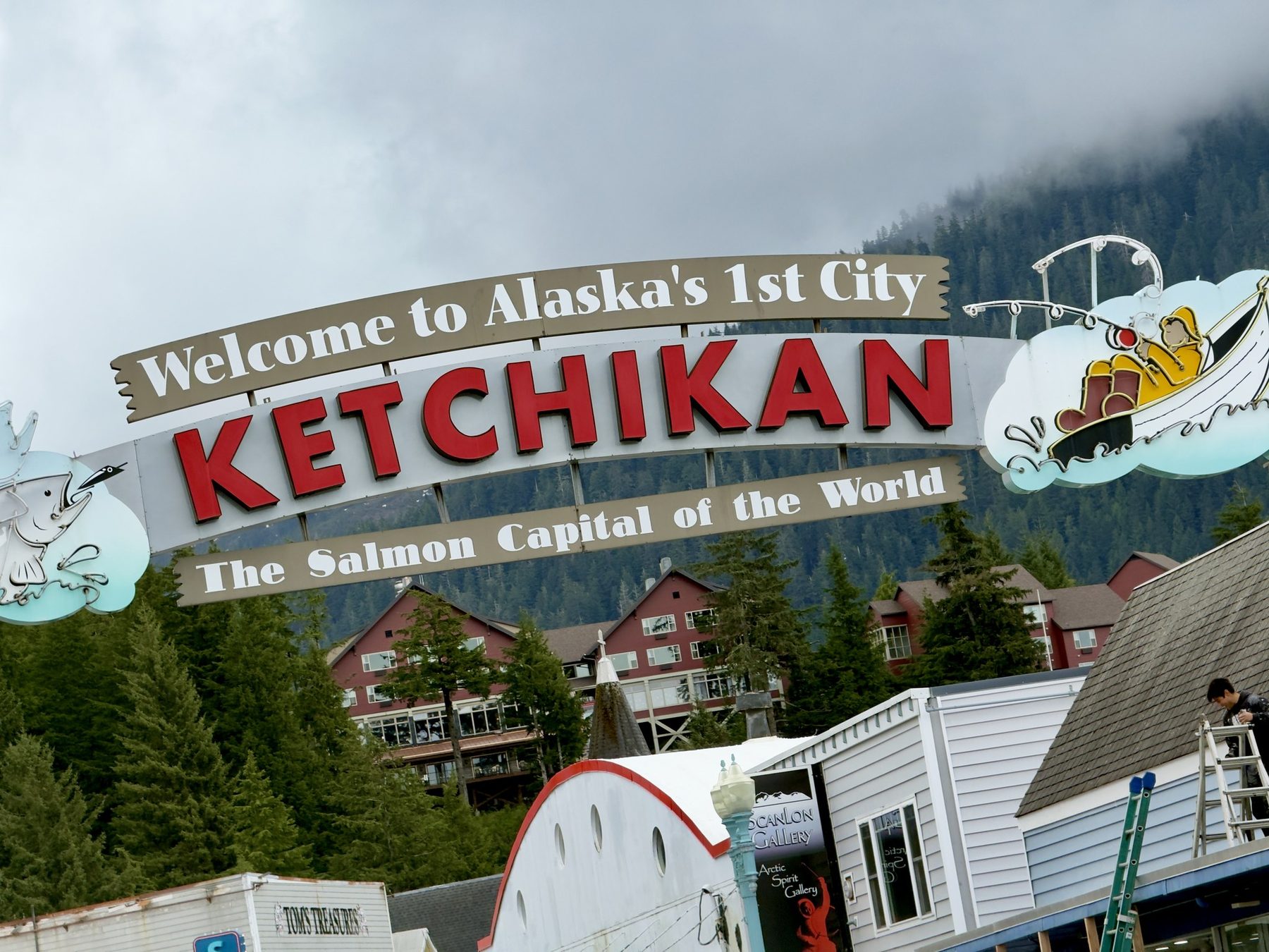 The Welcome to Alaska's 1st City Ketchikan sign