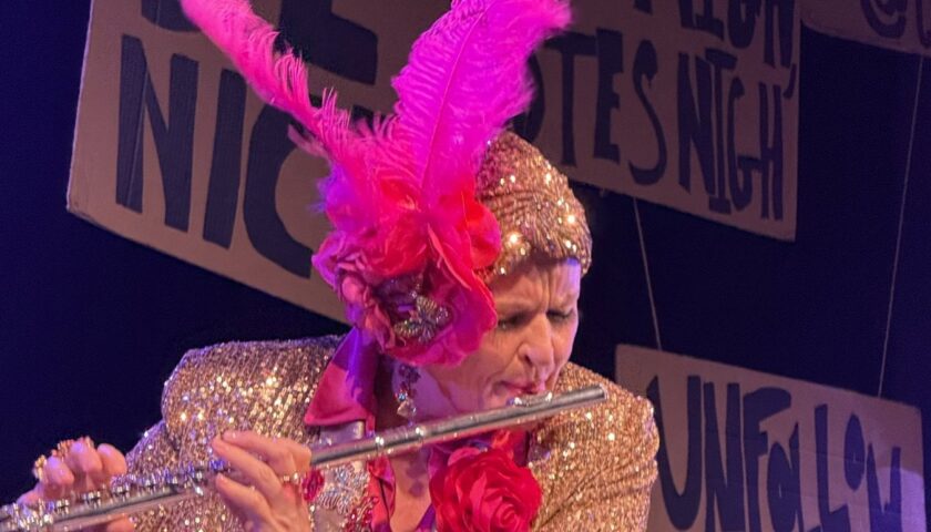 A performer in The Miss Behave Show on Resilient Lady
