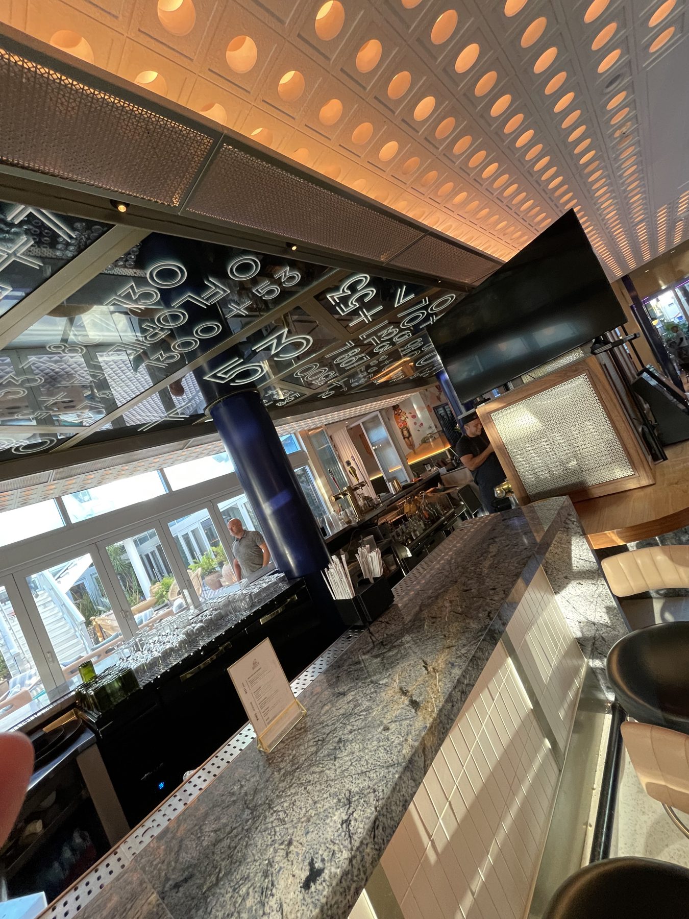 The bar at Moxy South Beach in Miami Beach
