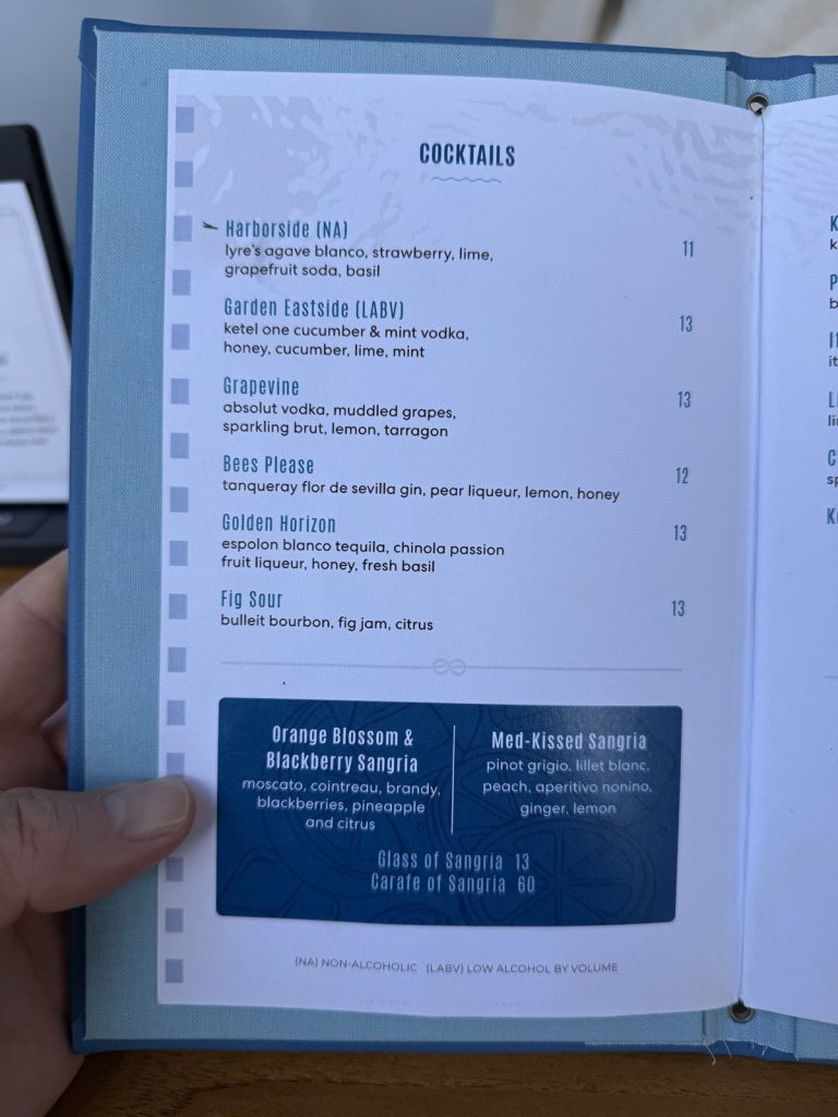 Resilient Lady Dock House Cocktails Menu (April 2026)