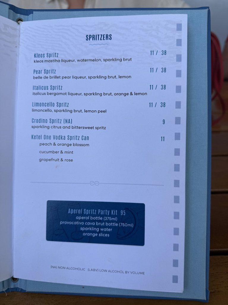 Resilient Lady Dock House Spritz Menu (April 2026)