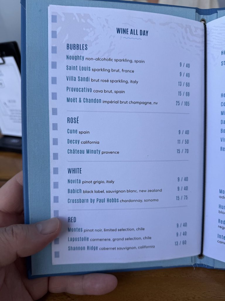 Resilient Lady Dock House Wine Menu (April 2026)