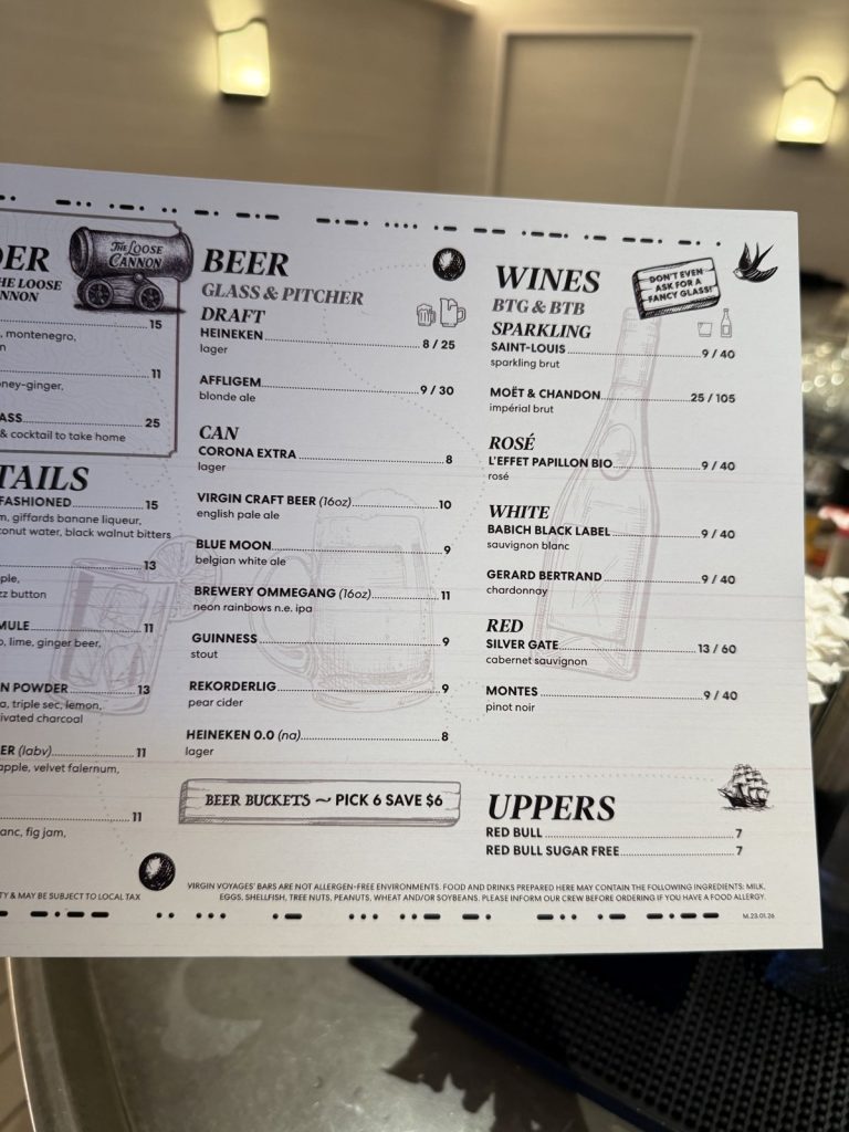 Resilient Lady Loose Cannon Beer Wine Menu (April 2026)