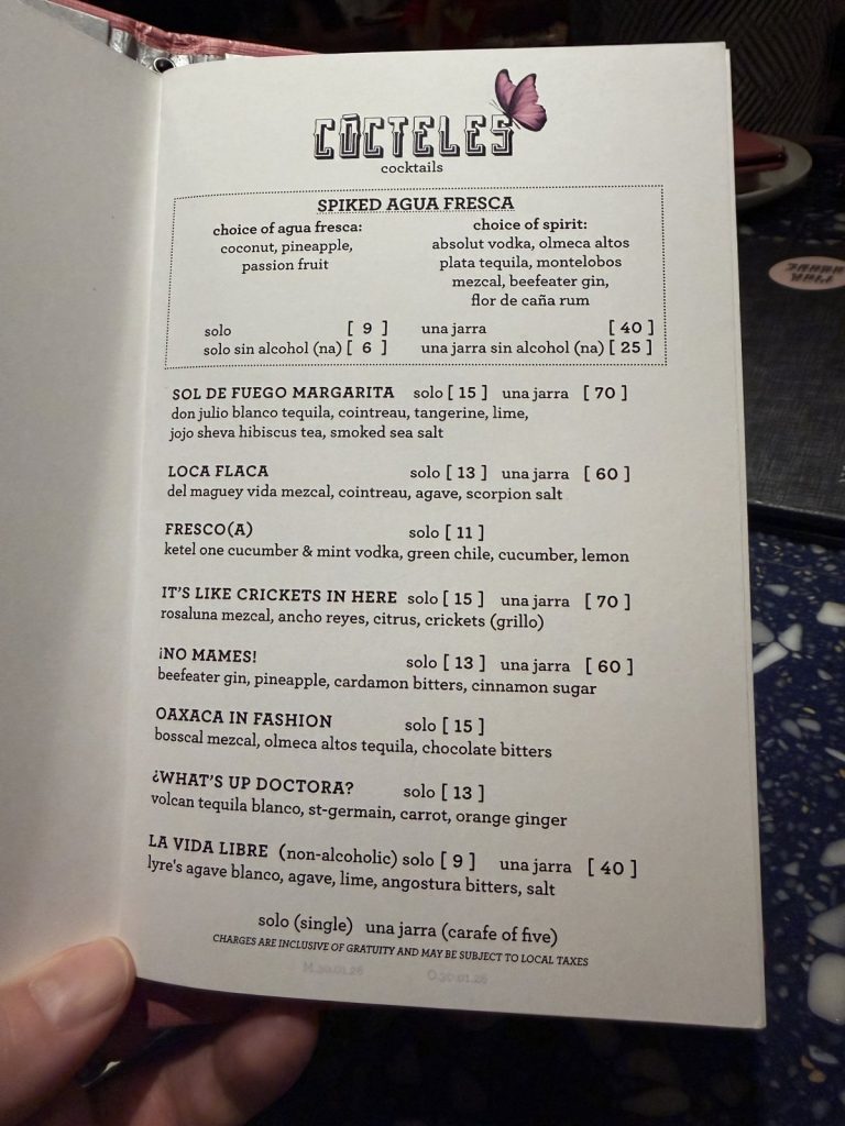 Resilient Lady Pink Agave Cocktails Menu (April 2026)
