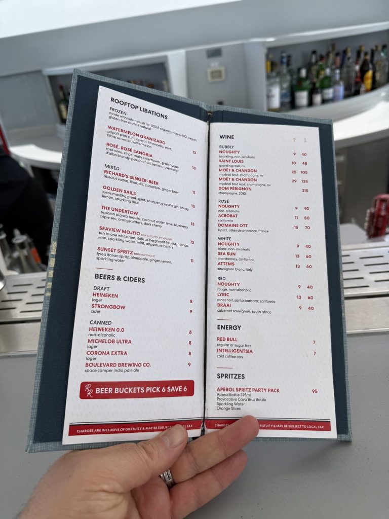 Resilient Lady Richards Rooftop Drinks Menu (April 2026)