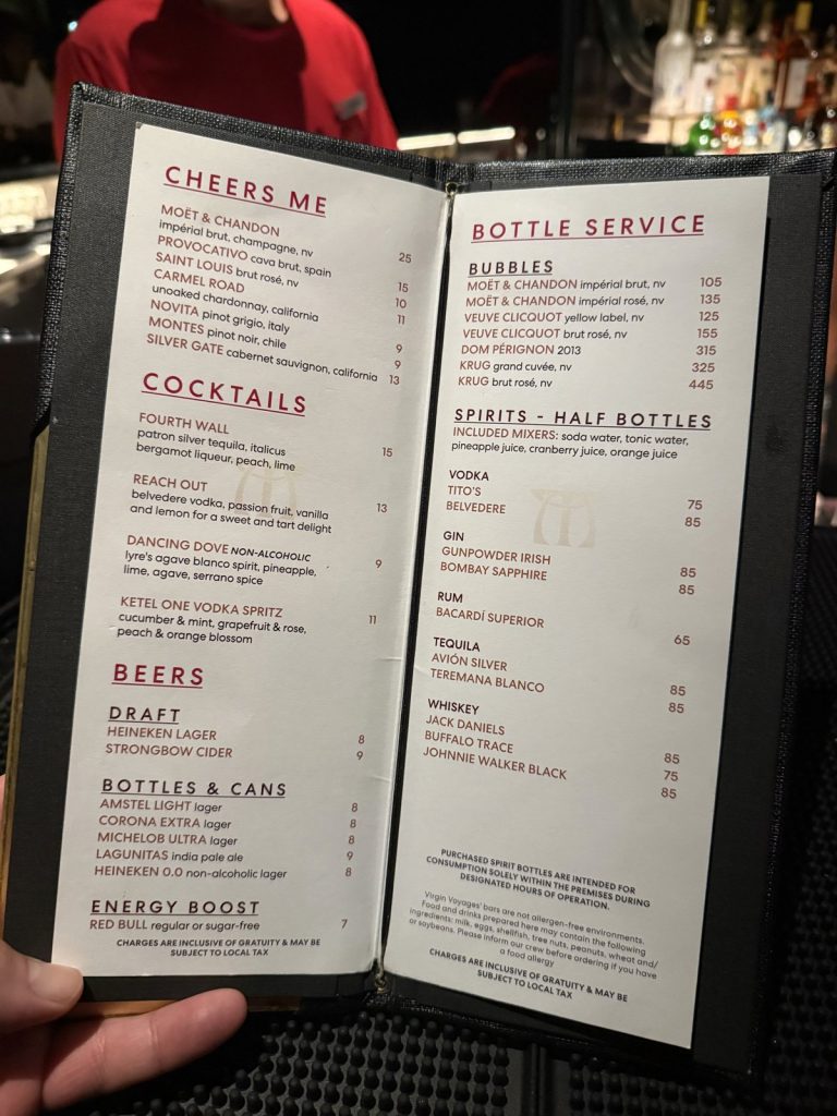 Resilient Lady The Manor Cocktails Bottle Service Menu (April 2026)