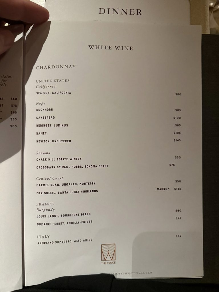 Resilient Lady The Wake Wine List Chardonnay (April 2026)