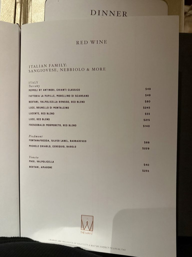 Resilient Lady The Wake Wine List Red Italian (April 2026)