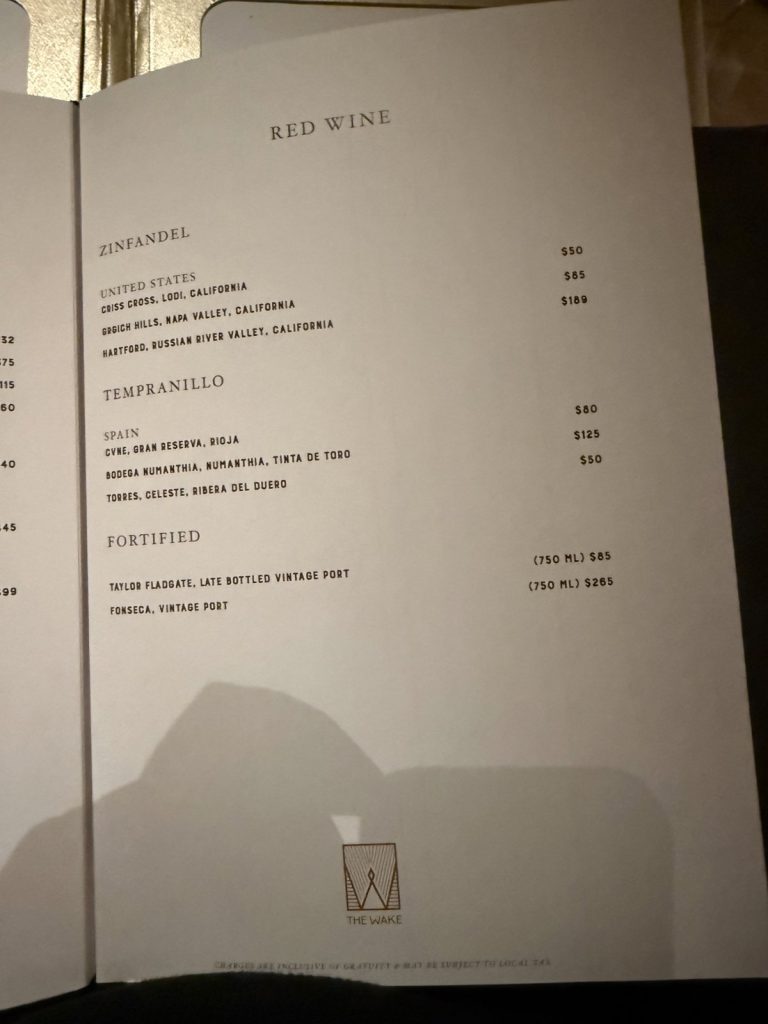 Resilient Lady The Wake Wine List Red Zinfandel Fortified (April 2026)
