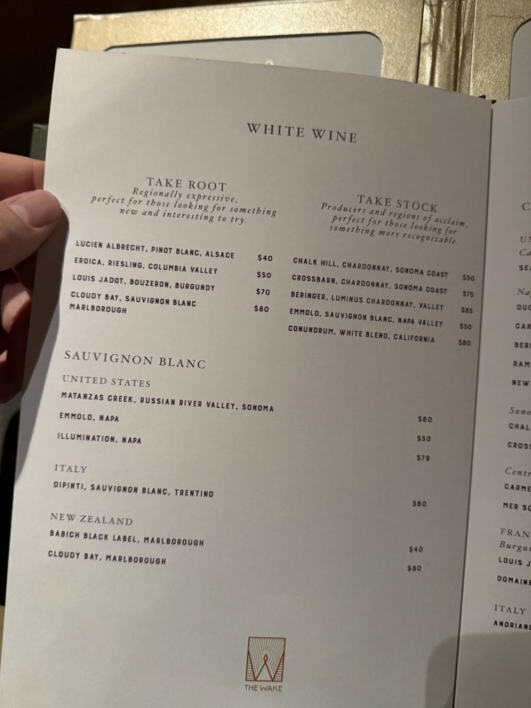 Resilient Lady The Wake Wine List White 1 (April 2026)