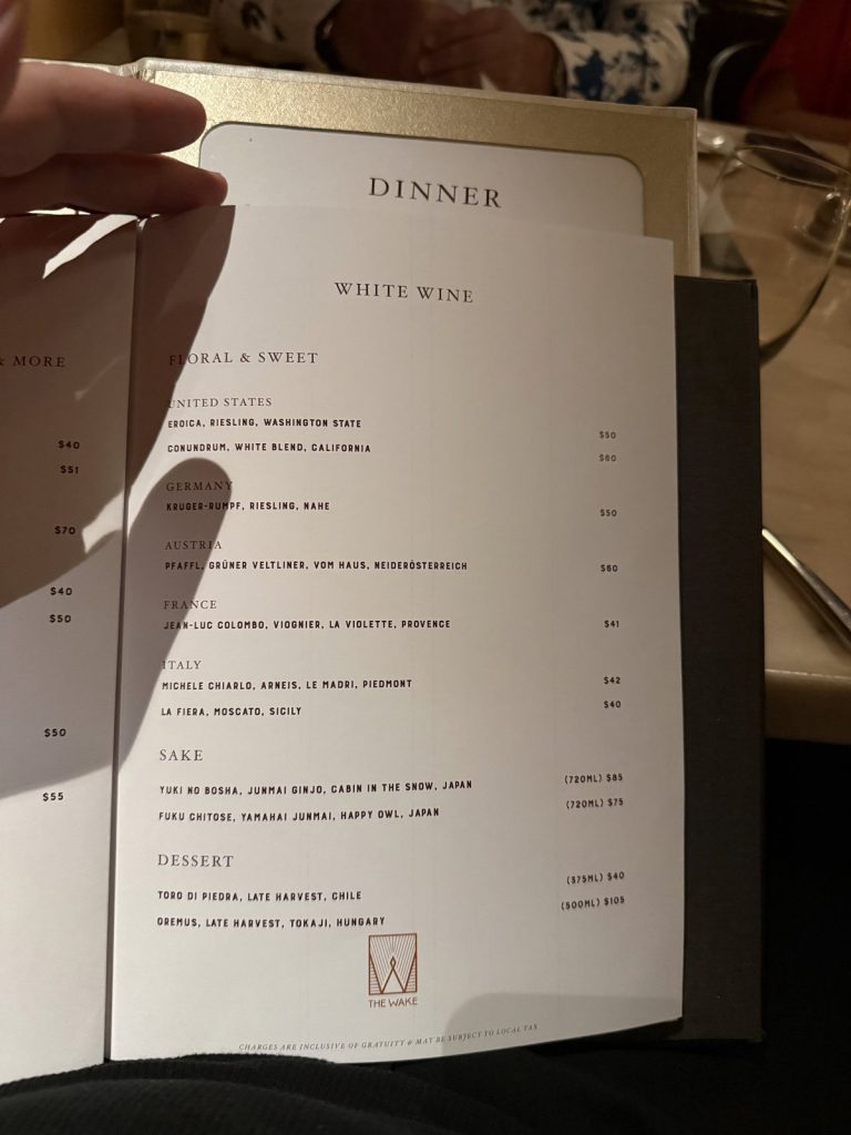 Resilient Lady The Wake Wine List White 3 (April 2026)