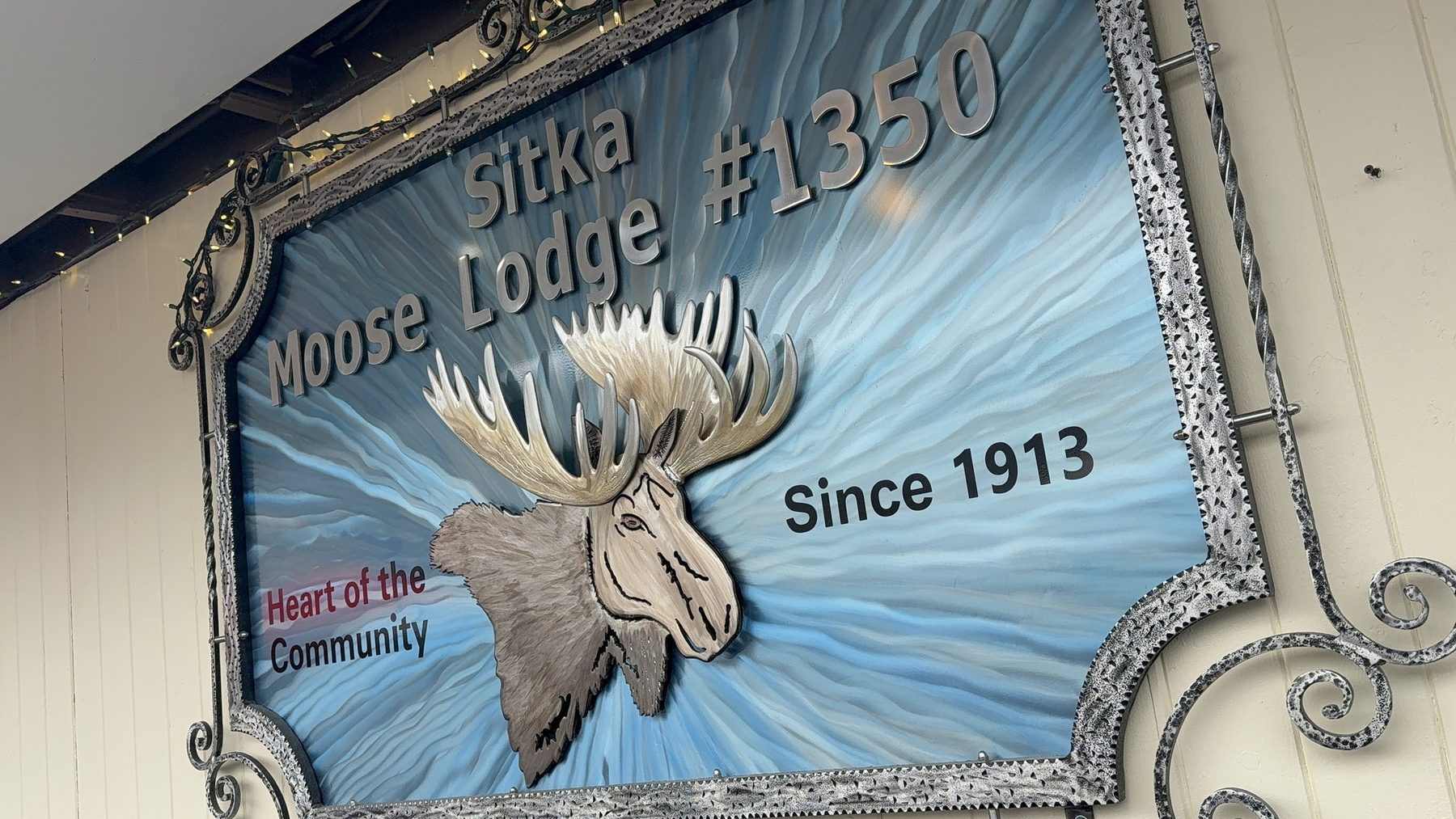 The Sitka Moose Lodge sign