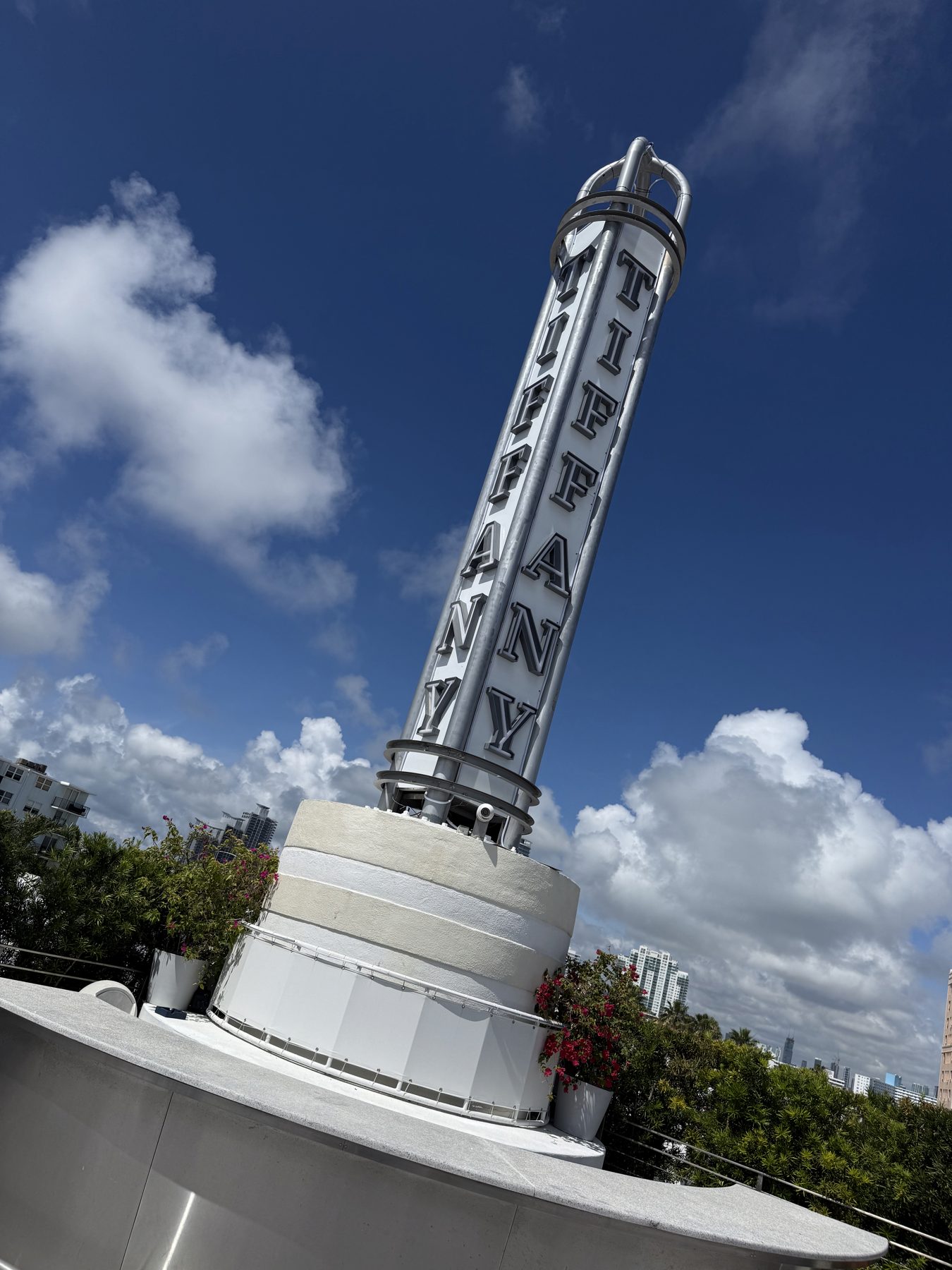 The Art Deco spire on the roof of The Tony Hotel, Miami Beach