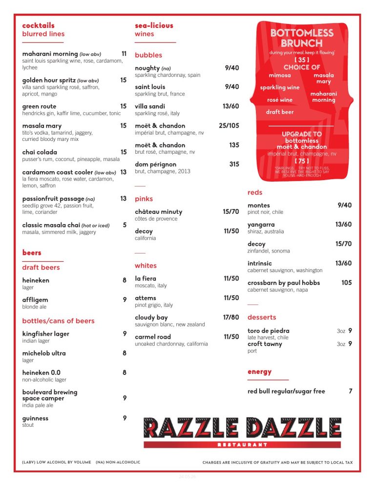 Valiant Lady Ariya Brunch Menu (2026, page 4))
