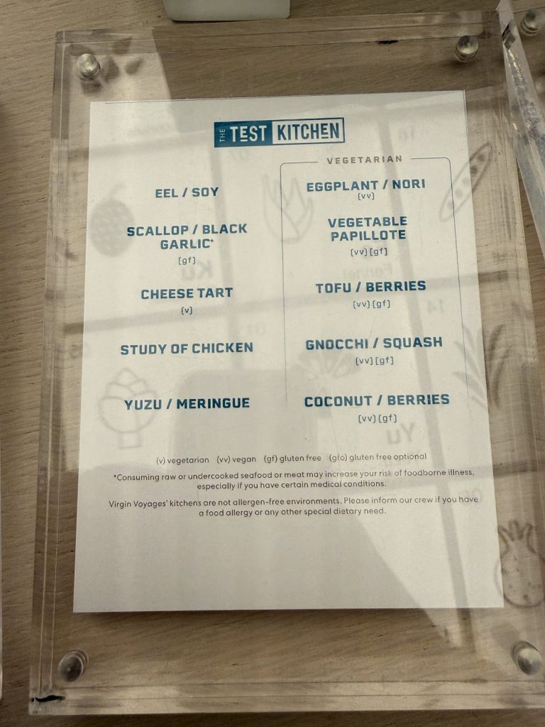 Valiant Lady The Test Kitchen tasting menu 2, August 2026