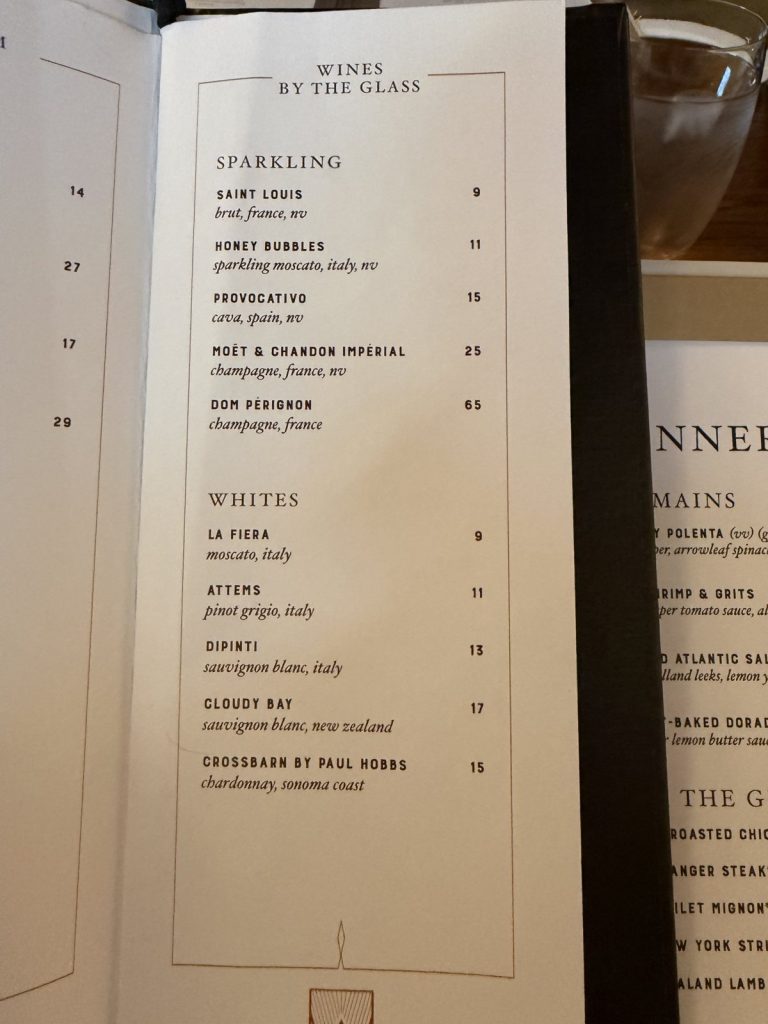 Valiant Lady The Wake wine by the glass sparkling white, August 2026