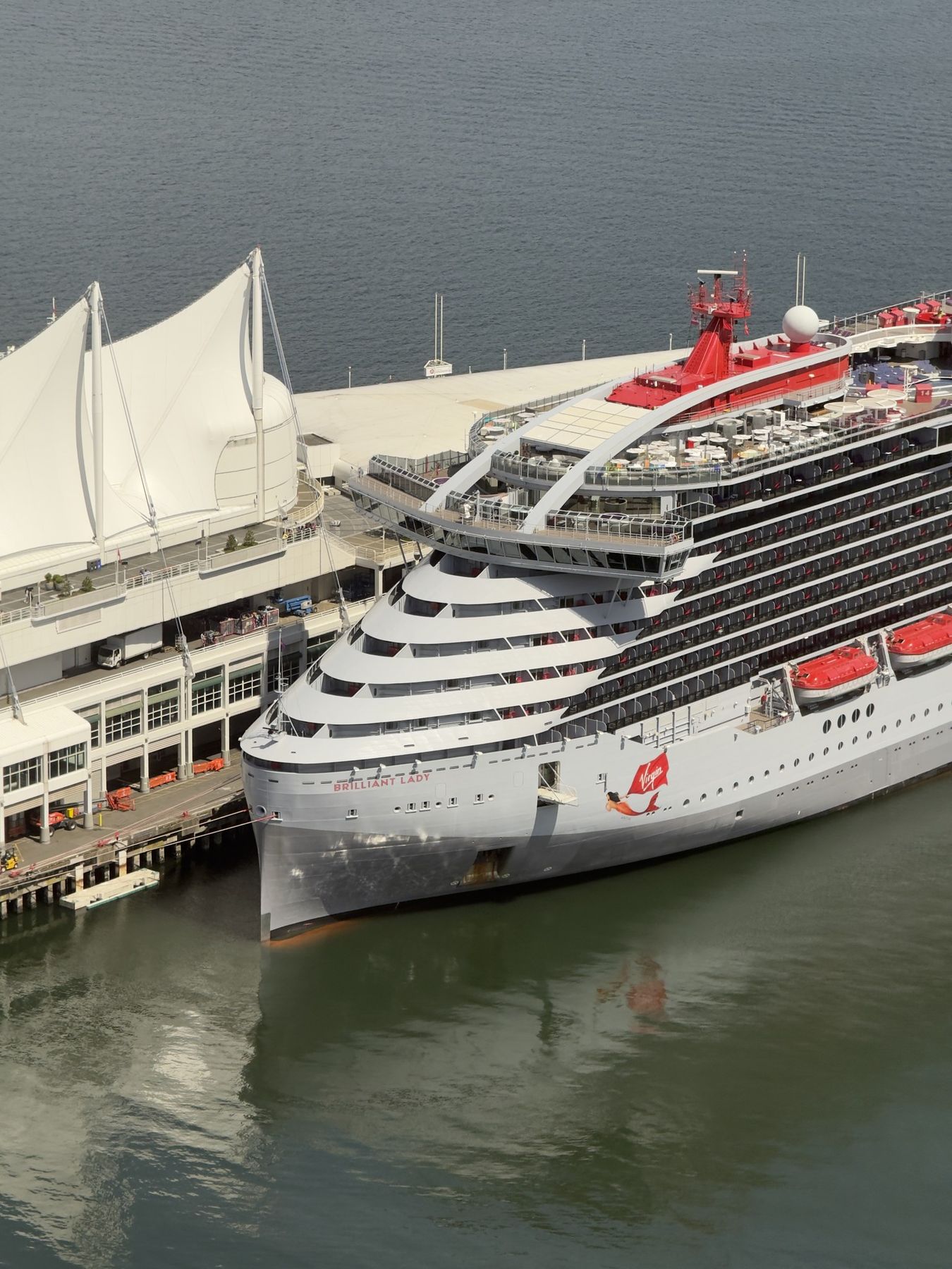 Brilliant Lady arriving at Canada Place on her first visit to Vancouver