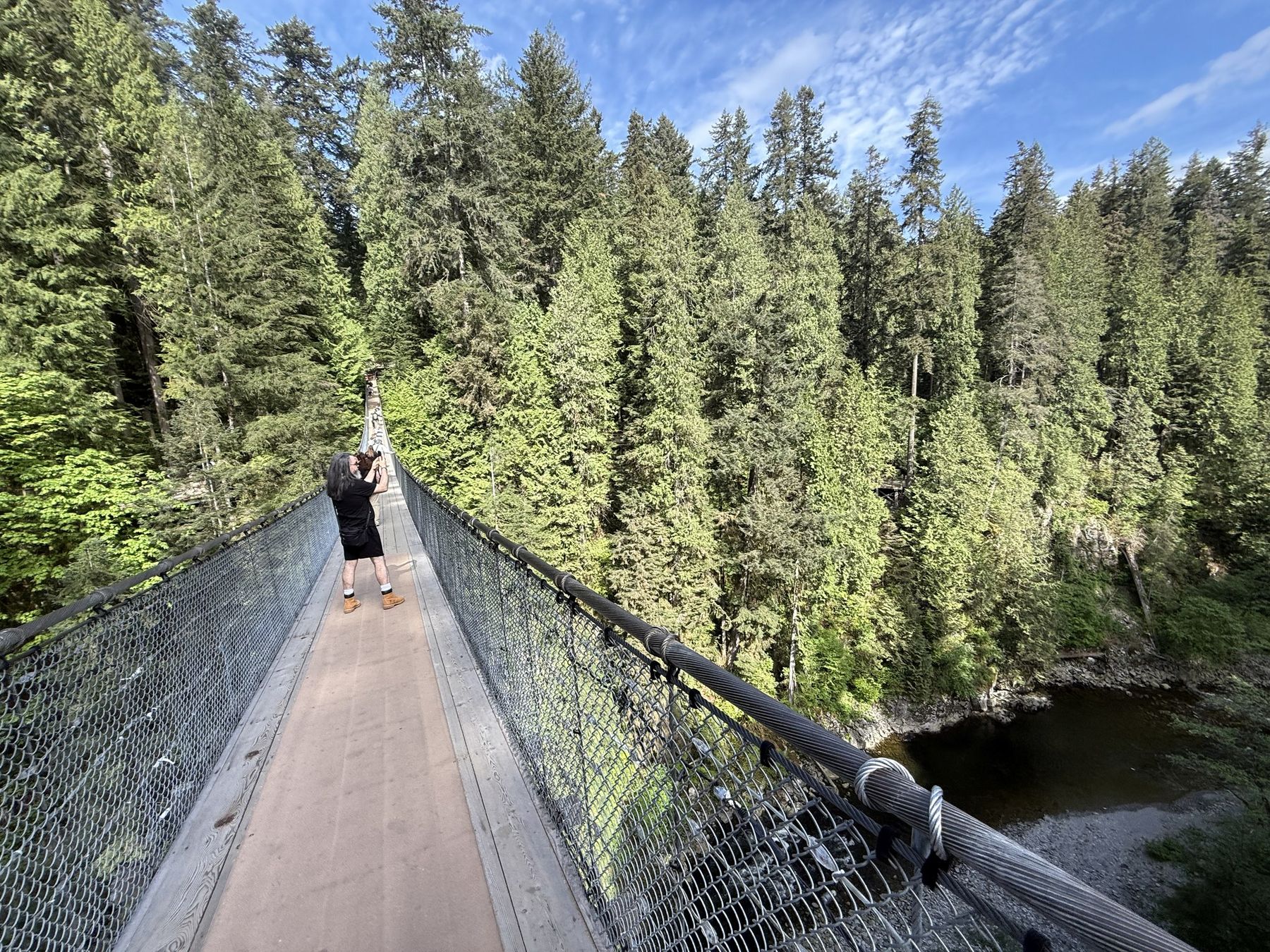 Capilano Suspension Bridge stretching across the canyon