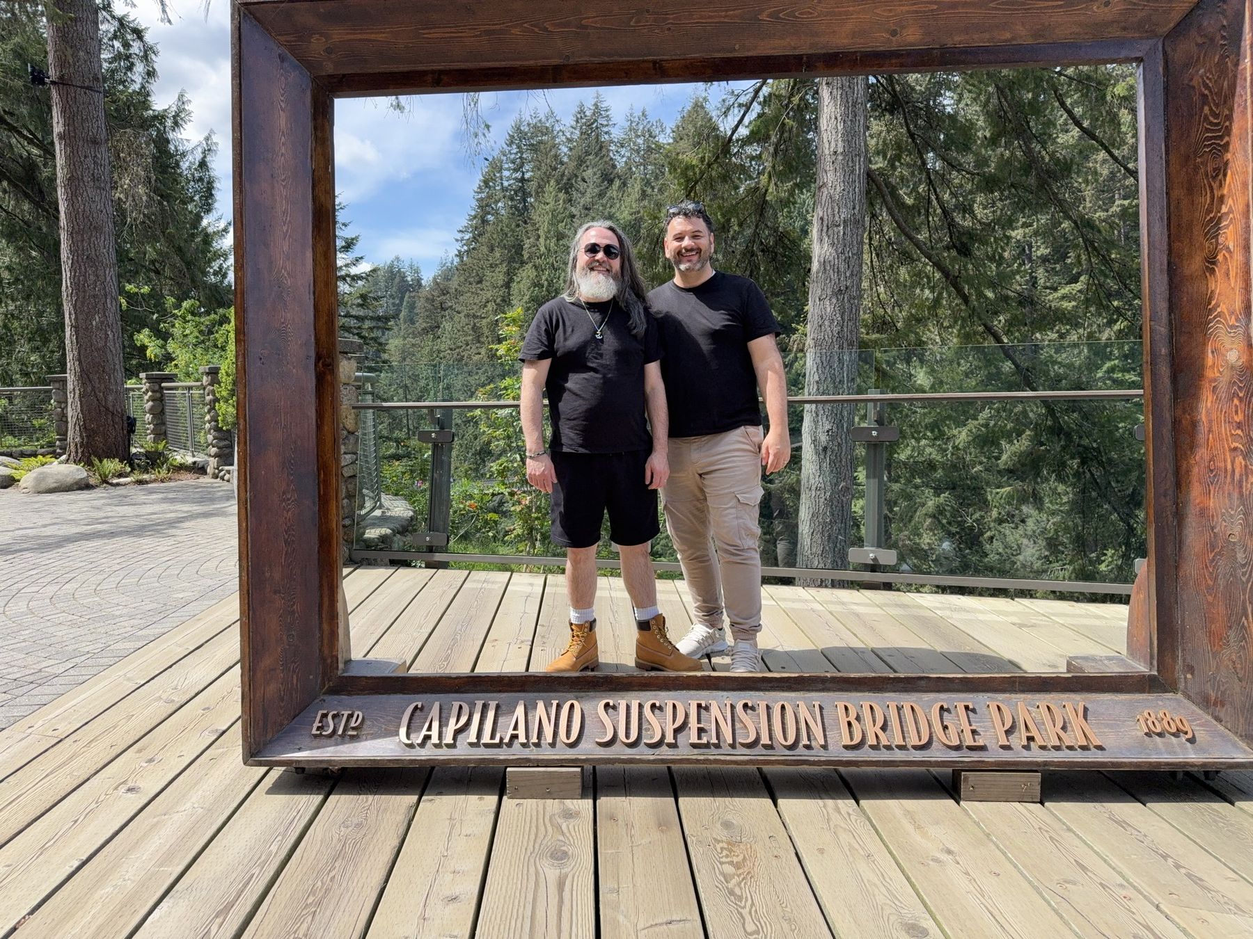 Kieran and Phil at Capilano Suspension Bridge Park