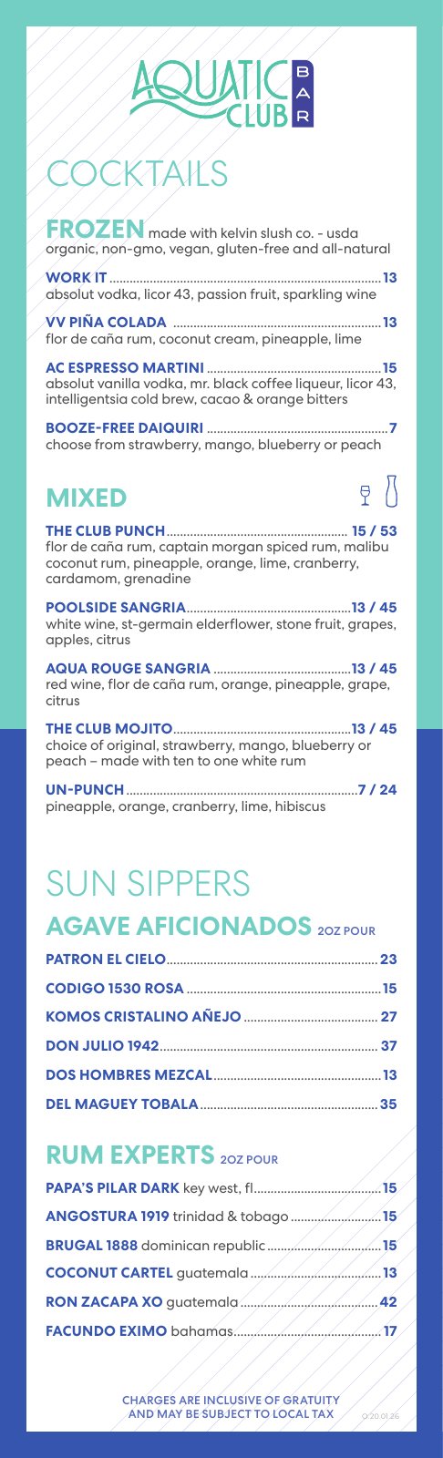 Virgin Voyages Aquatic Club Sun Club Drinks Menu (2026, page 1))