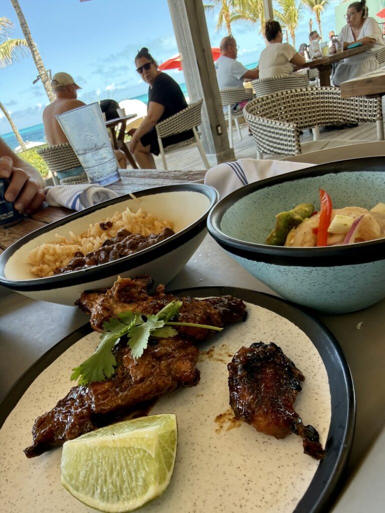Lunch plate at The Beach Club at Bimini
