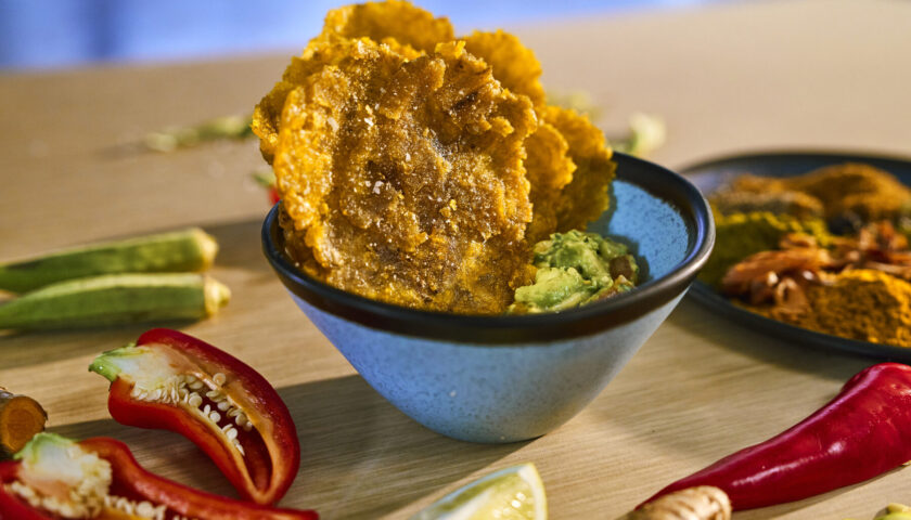 Tostones with guacamole, coriander and serrano pepper from the new Beach Club at Bimini menu