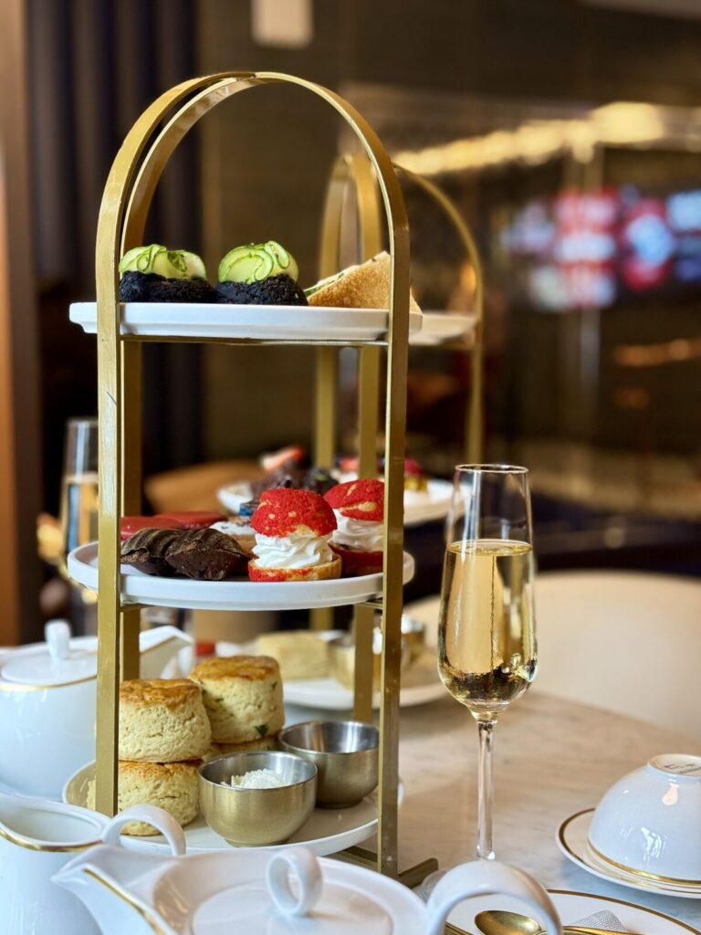Afternoon tea stand in Sip on Brilliant Lady