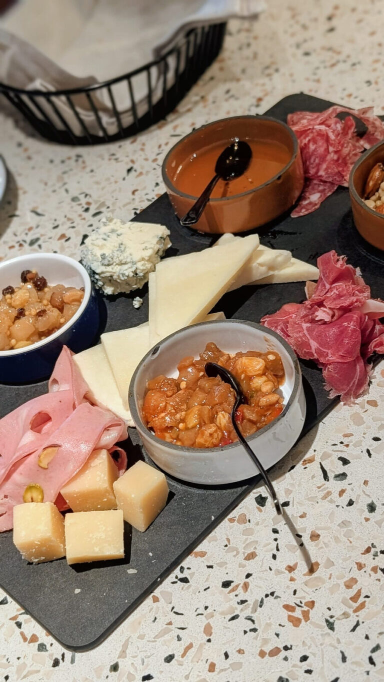 Antipasti and cheese at Extra Virgin on Resilient Lady