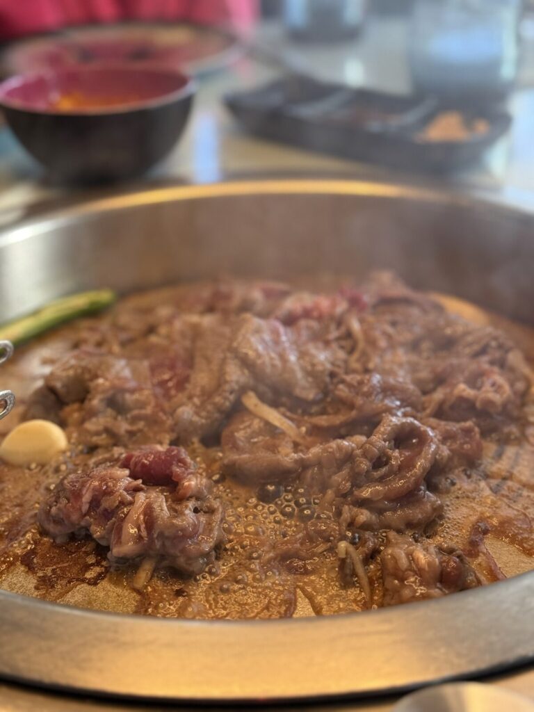 Grilled meat at Gunbae on Resilient Lady