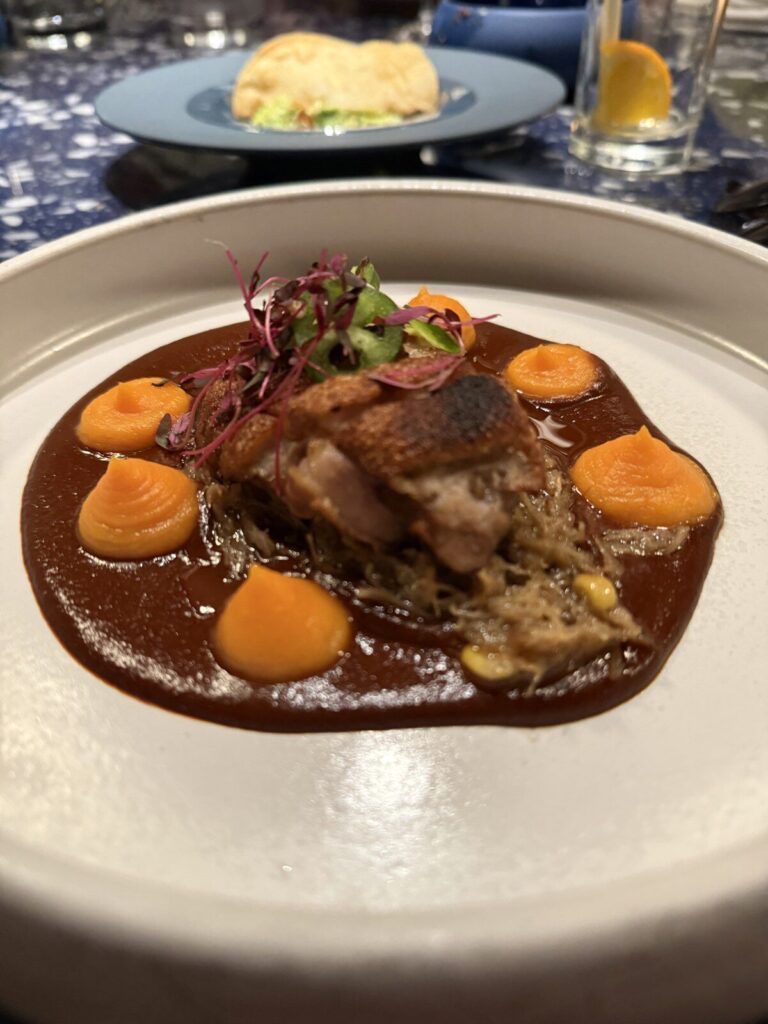 Roast duck at Pink Agave on Resilient Lady