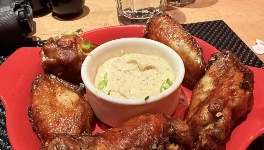 Chicken with dip at Razzle Dazzle on Resilient Lady