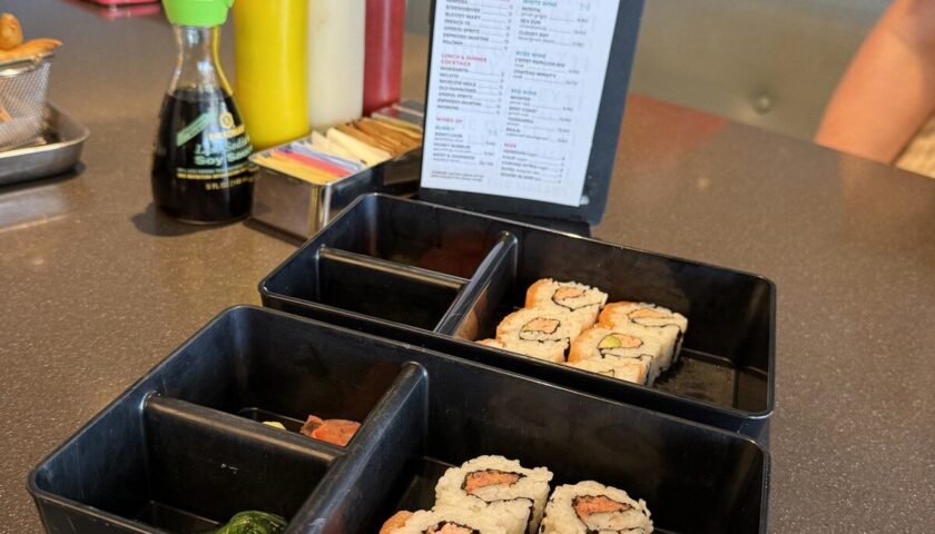 Grab-and-go sushi in The Galley on Resilient Lady