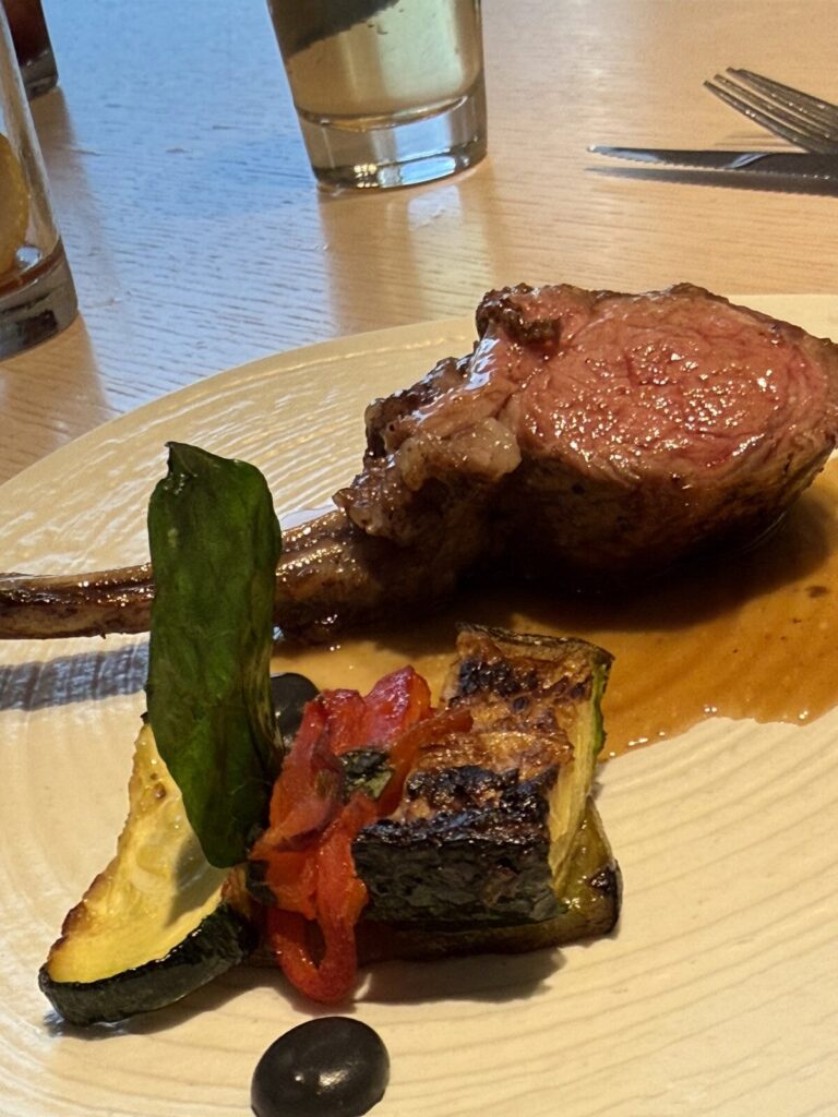 Meat course at The Test Kitchen on Valiant Lady