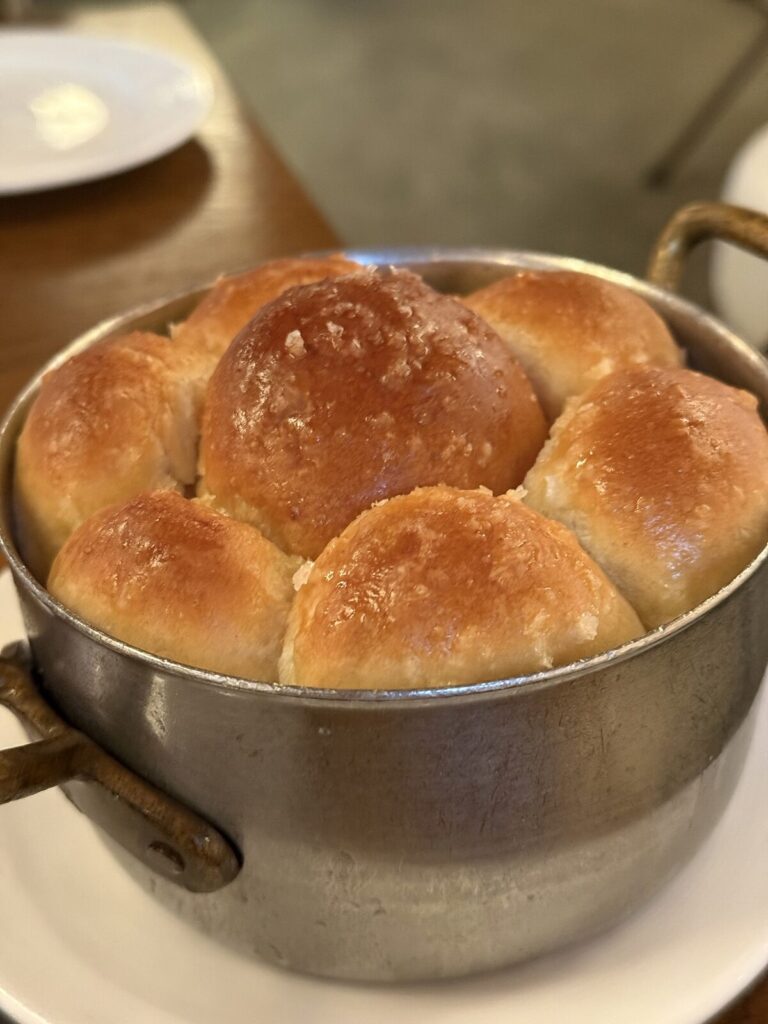 Warm bread rolls at The Wake on Valiant Lady